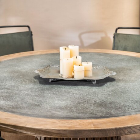 Mesa De Comedor Redonda Zinc 140 Cm U