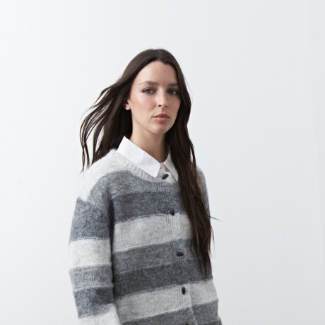 CARDIGAN FROST Gris Melange