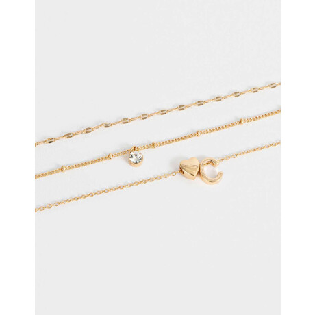 Collar Corto De Inicial ''e'' Dorado