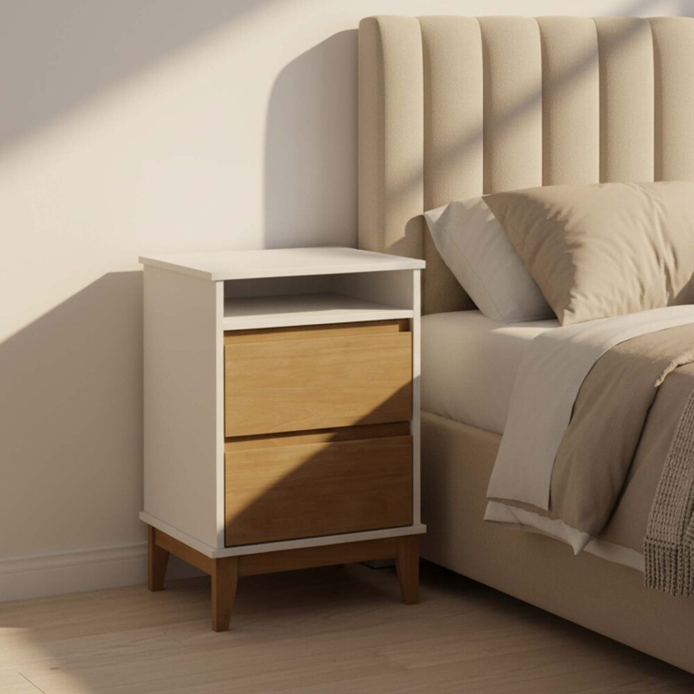 MESA DE LUZ MDF-Y-MADERA MARRON ADAKU