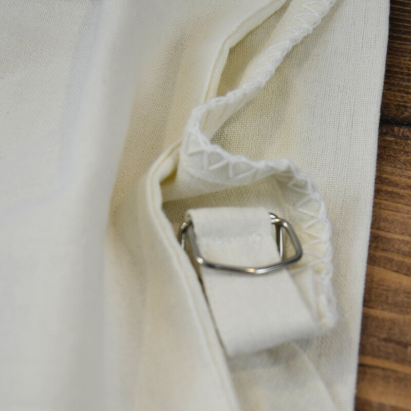 Delantal algodón Pespuntes 60cm x85cm BLANCO