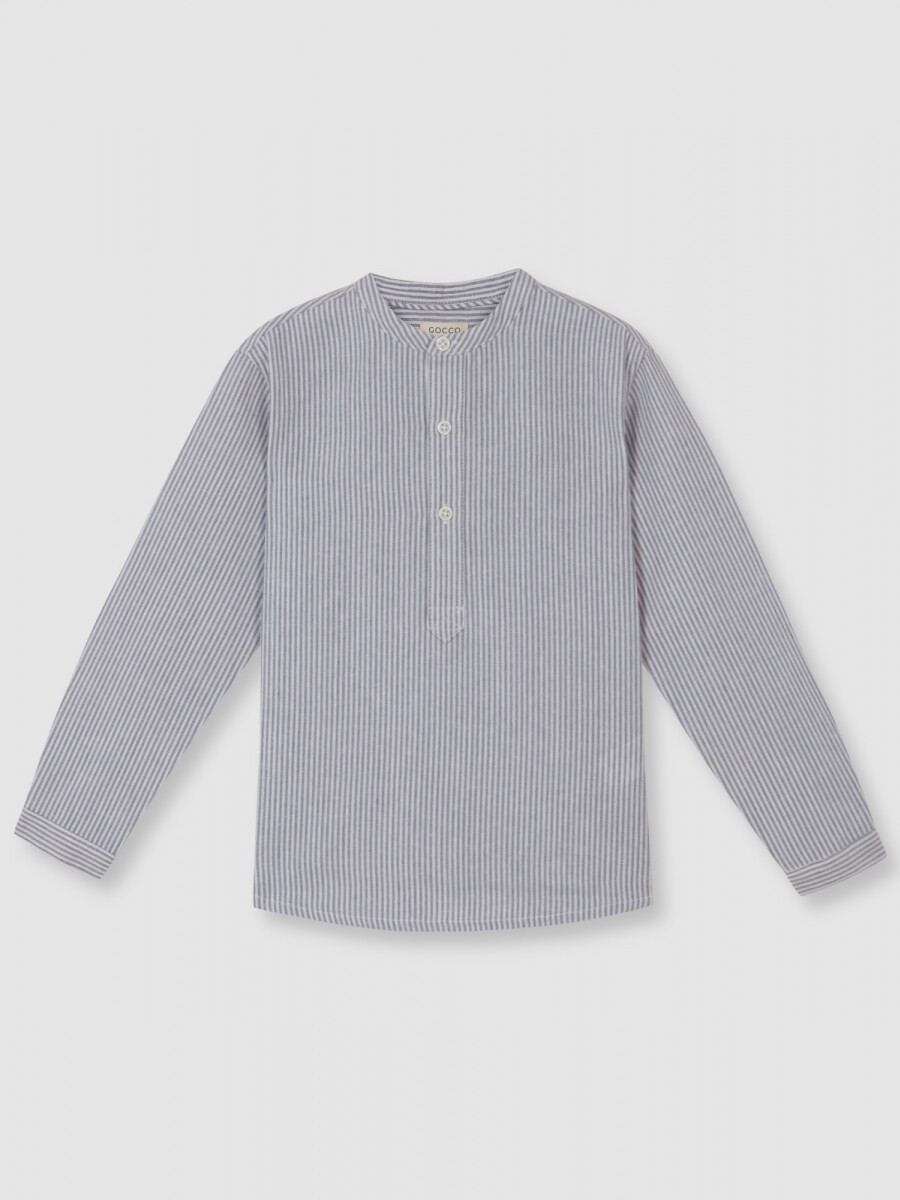 Camisa De Rayas Gris