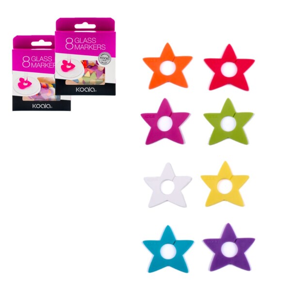 Set identificadores de copas silicona x8 KOALA Set identificadores de copas silicona x8 KOALA