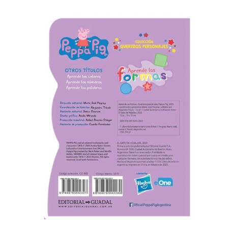 Libro Peppa Pig Queridos Personajes Aprende las Formas 001
