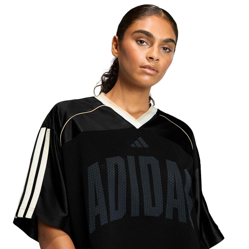 Remera de Mujer Adidas Tee Malla Seas Negro - Blanco