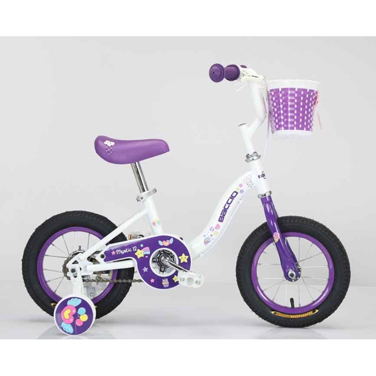 Bicicleta Baccio R.12 Niña Mystic - Blanco/lila 