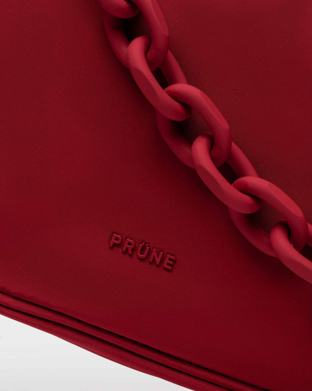 Cartera Mila Efecto Cuero Natural Rojo