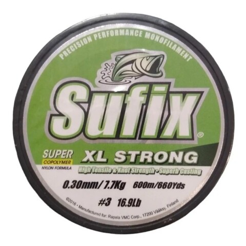 Tanza Sufix 0.30 Bobina 600 Metros Xl Strong Verde Limón