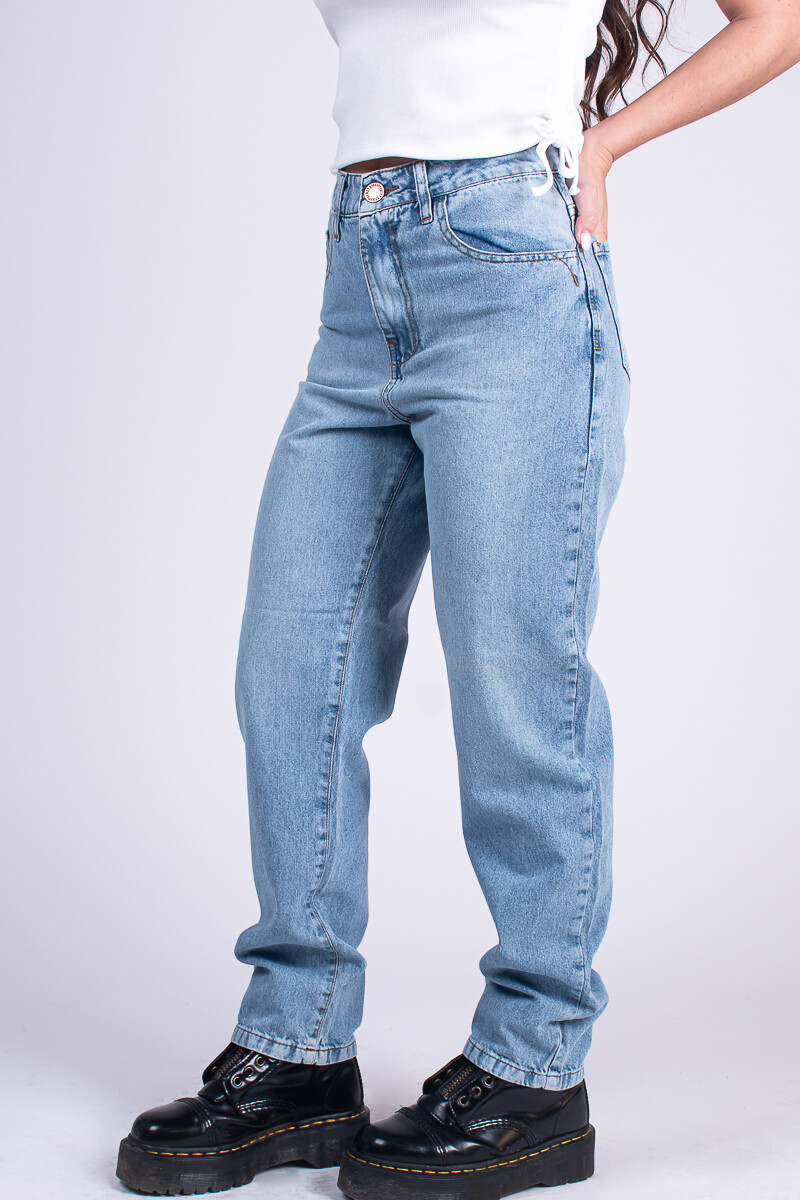 Jean Mom fit Azul medio