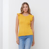 Musculosa Manga Volados AMARILLO
