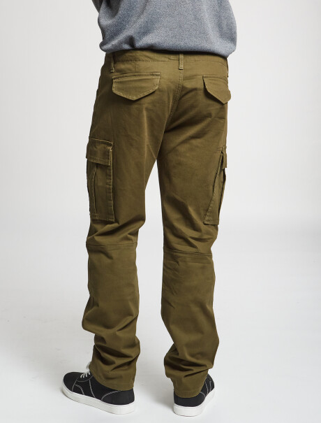 Pantalon cargo slim verde