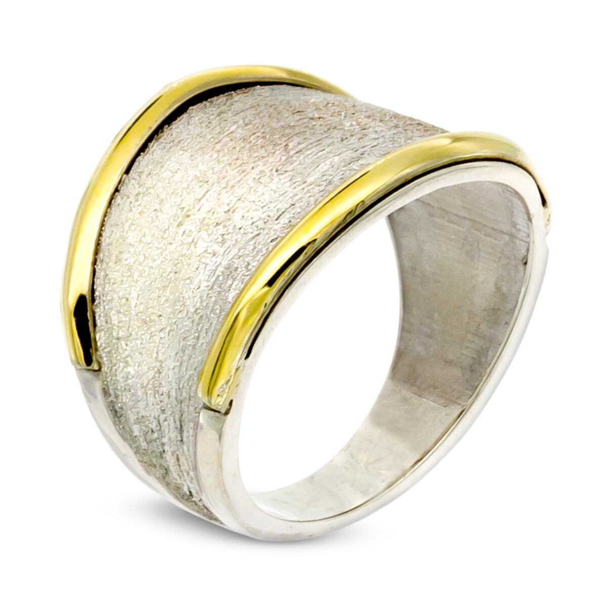 Anillo de plata 925 y double en oro 18 ktes. 
