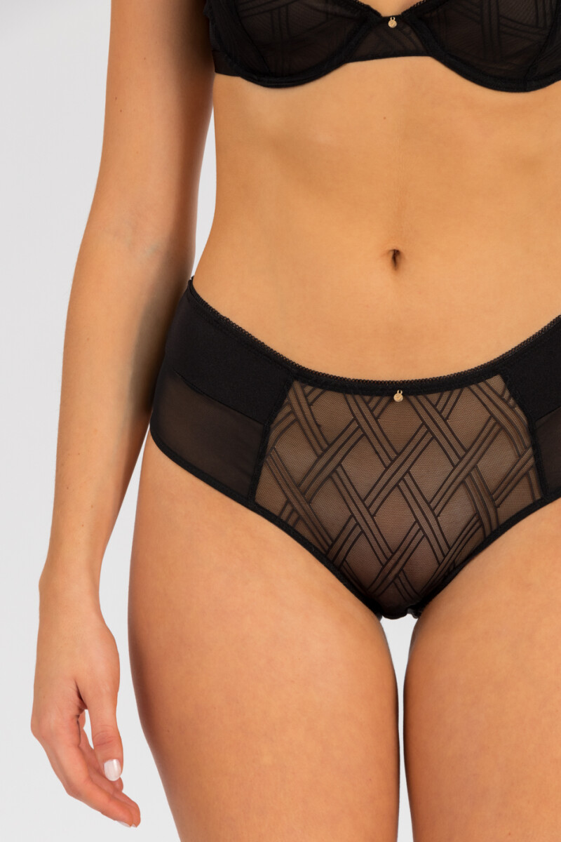 Bikini alta geranium Negro