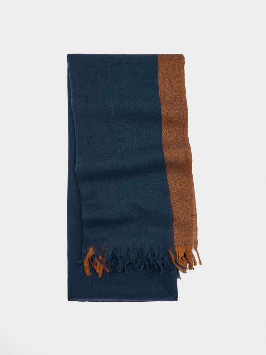 Pashmina Con Rayas 100% Lana - multicolor 