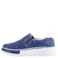 Zapatos de Mujer Bottero c/elástico Azul - Blanco