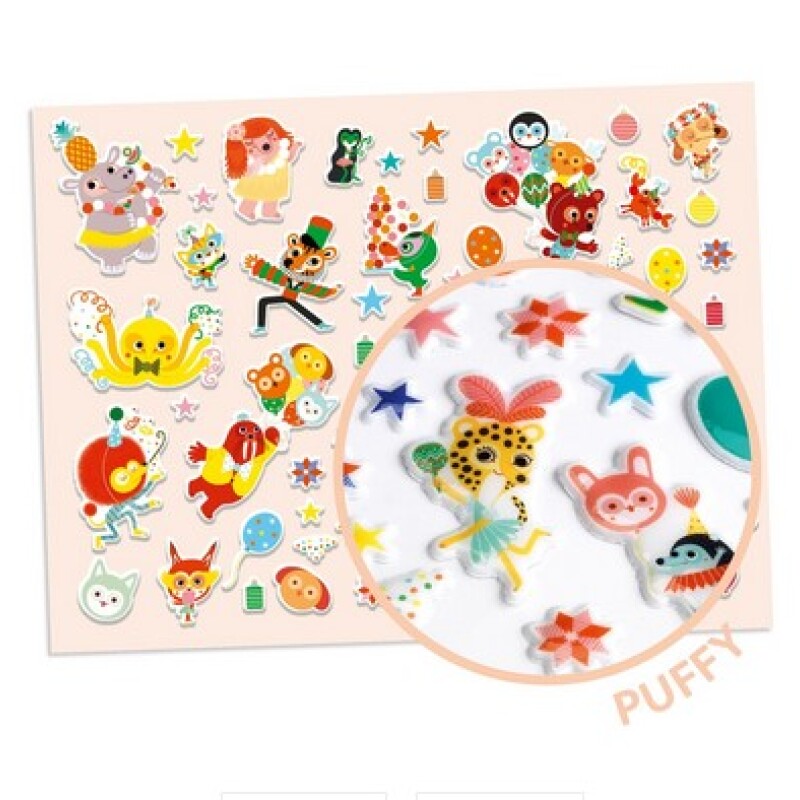 Set x3 láminas de stickers grandes Fiesta