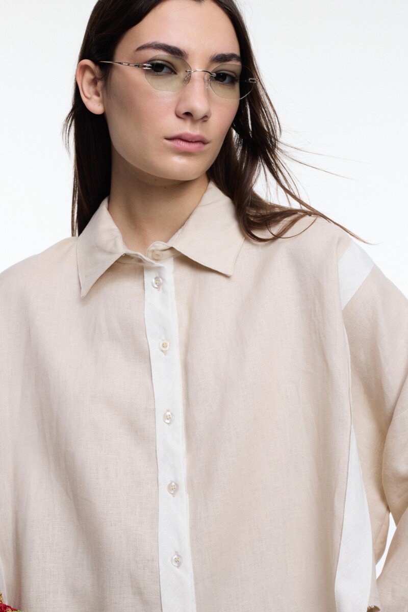 CAMISA TIRAS Beige