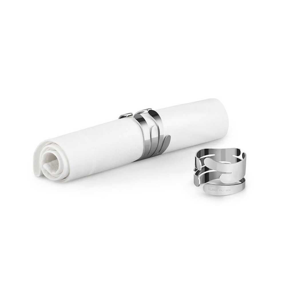 ALESSI BARKRING SET 2 SERVILLEREROS INOX ALESSI BARKRING SET 2 SERVILLEREROS INOX