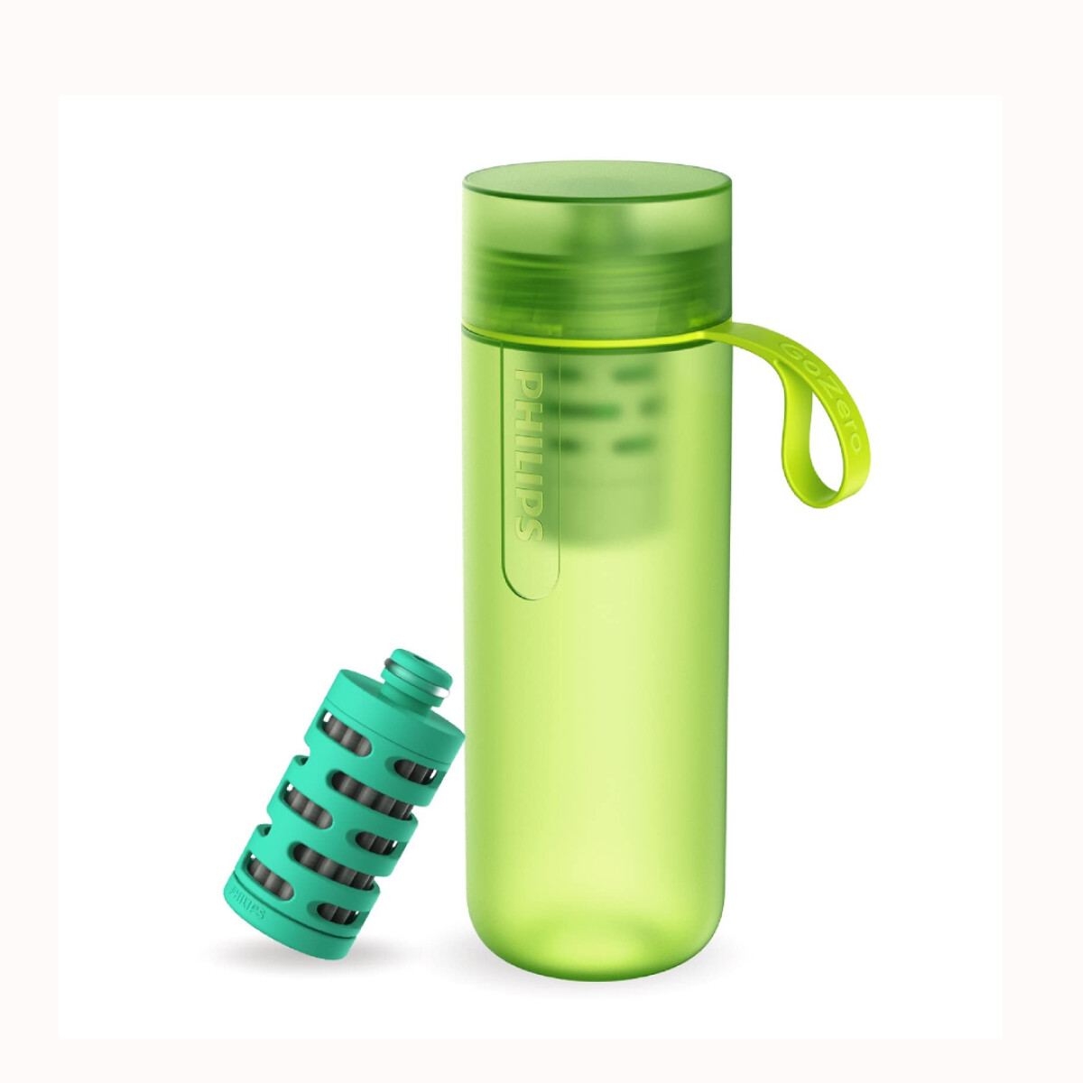 Botella con Filtro Purificador Philips Gozero 590 ml - Verde Lima 