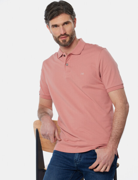 REMERA POLO PIQUE LISA Coral