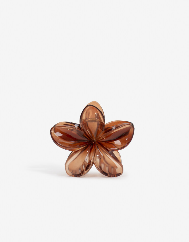 Broche Flores Broche Acrílico Flor - Marron Chocolate