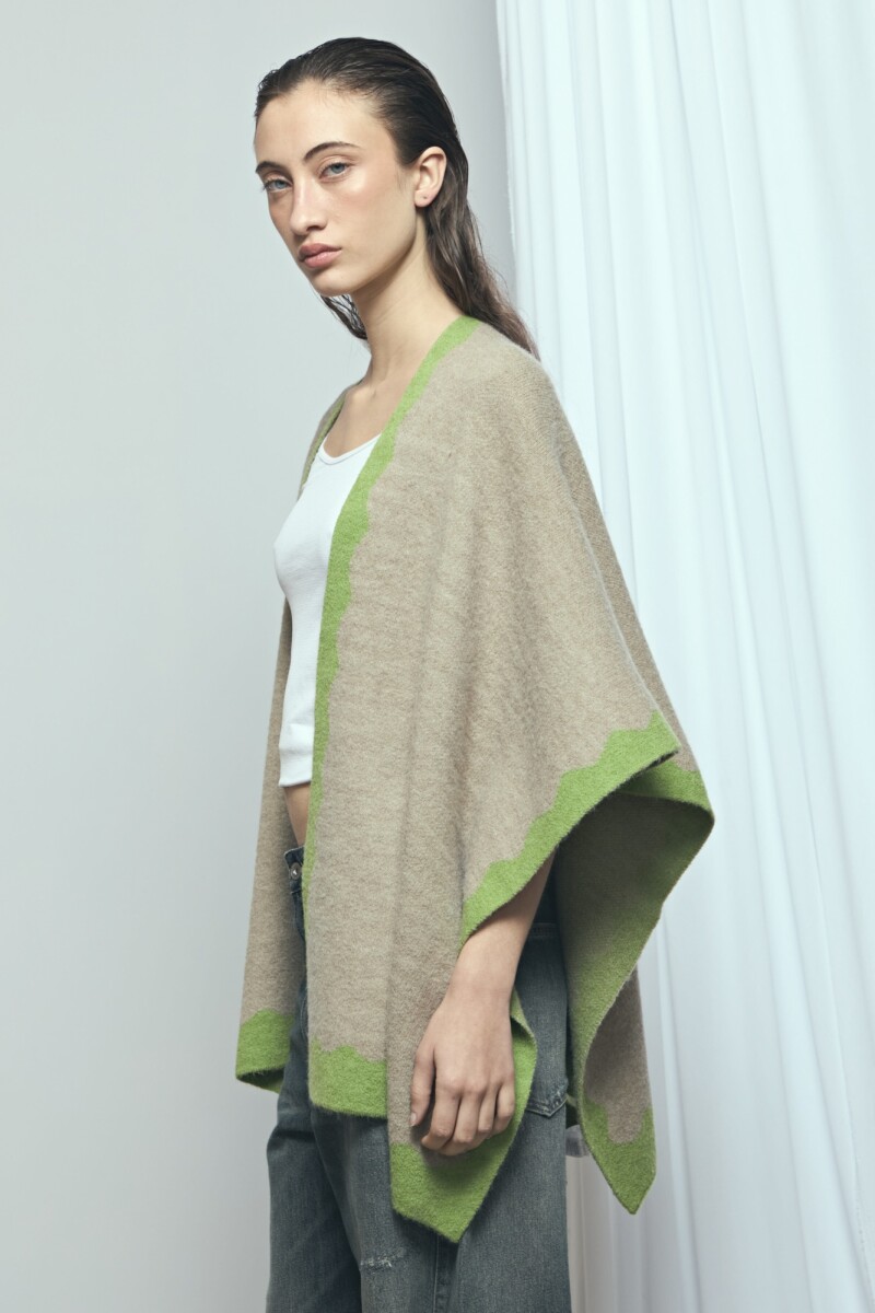 Poncho wavy PREVENTA verde