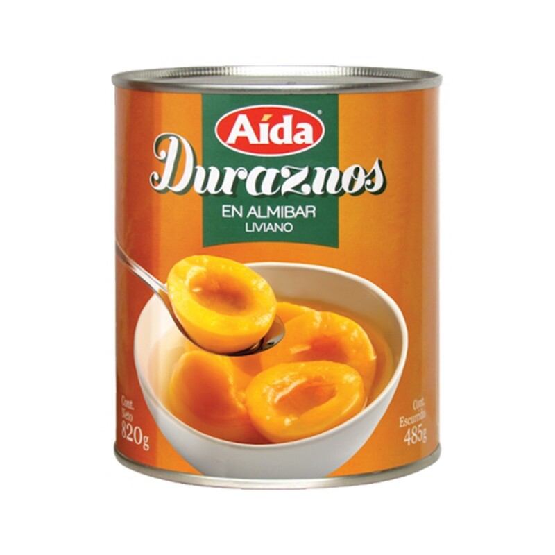 DURAZNOS ALMIBAR AIDA 820G. Duraznos Almibar Aida 820g.