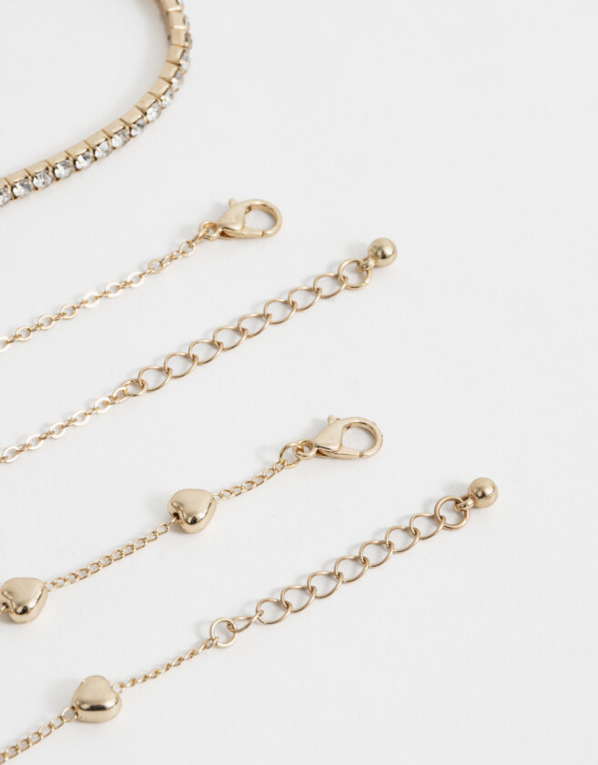 Pulseras Flexibles Sets Con strass Set De Pulseras Flexibles Con Strass - Dorado