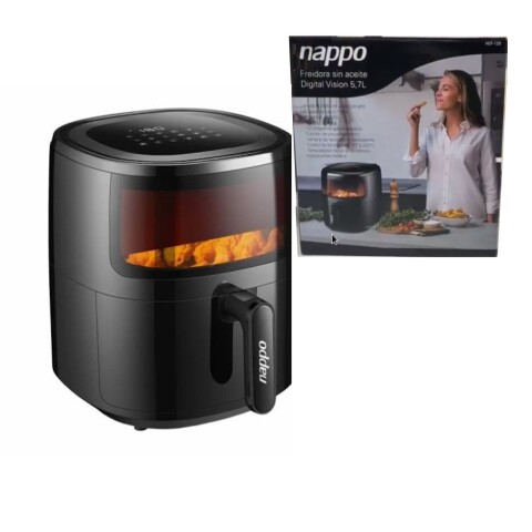 Freidora Digital Napoo Sin Aceite 5 Litros 1500W Con Visor Freidora Digital Napoo Sin Aceite 5 Litros 1500W Con Visor