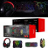 Combo Gamer Xtrike Me Teclado + Mouse + Pad + Auriculares Color Negro