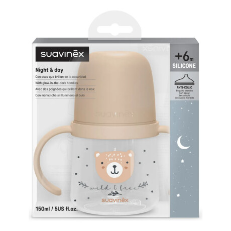Mamadera First Bottle Suavinex +6 Meses Nocturno Wild Marrón 150ml Mamadera First Bottle Suavinex +6 Meses Nocturno Wild Marrón 150ml