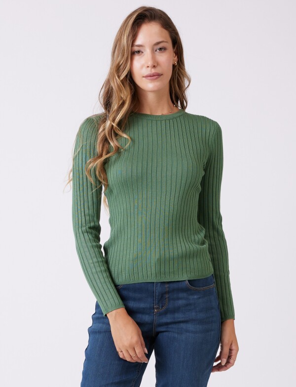 Buzo Punto Rib VERDE