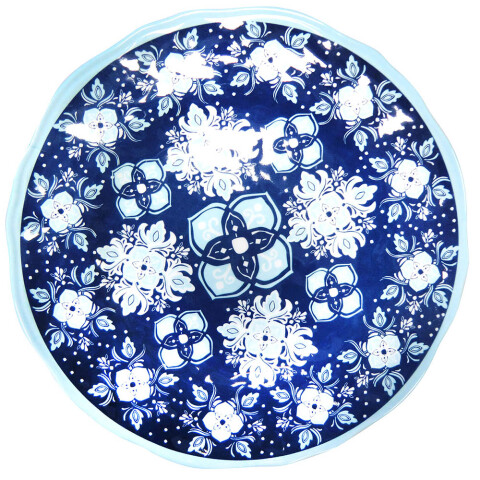 Plato Melamina 28 cm - Varios Diseños AZUL