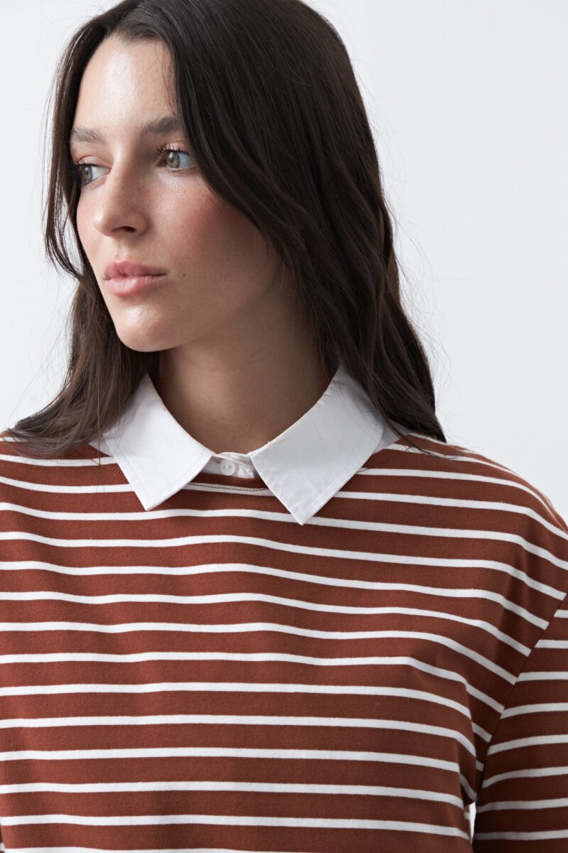 REMERA CHILA Marrón Corteza