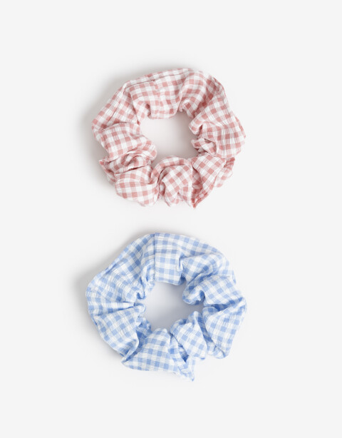 Skunzies Set Set De Scrunchies Estampadas - Estampado Geometrico