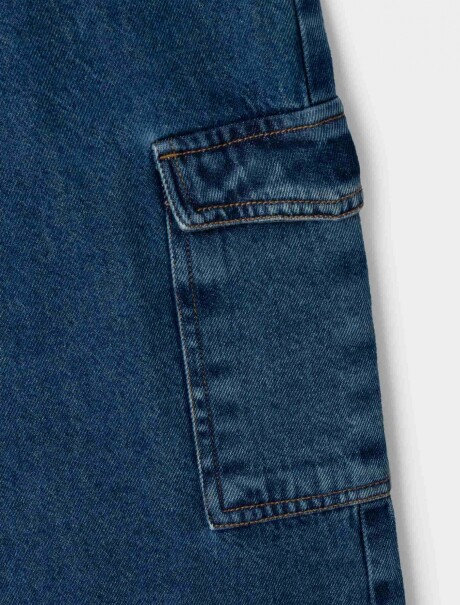 PANTALONES VAQUEROS DE PIERNA ANCHA AZUL