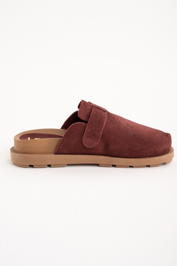 Zueco Gamuza Bordeaux