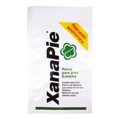 Talco Para Pies Xanapie Extreme Bolsa Repuesto Grande 160 Grs. Talco Para Pies Xanapie Extreme Bolsa Repuesto Grande 160 Grs.