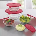 Pack Bowls de Vidrio con Tapa de Plastico x 5 Unidades Pack Bowls de Vidrio con Tapa de Plastico x 5 Unidades
