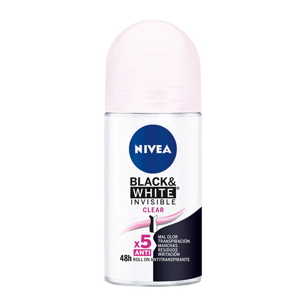 NIVEA DEO ROLL-ON INVI B&W CLEA NO/MANCH 