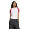 Remera ADIDAS 3S SLIM TEE de Mujer - JD0835 Blanco-rojo