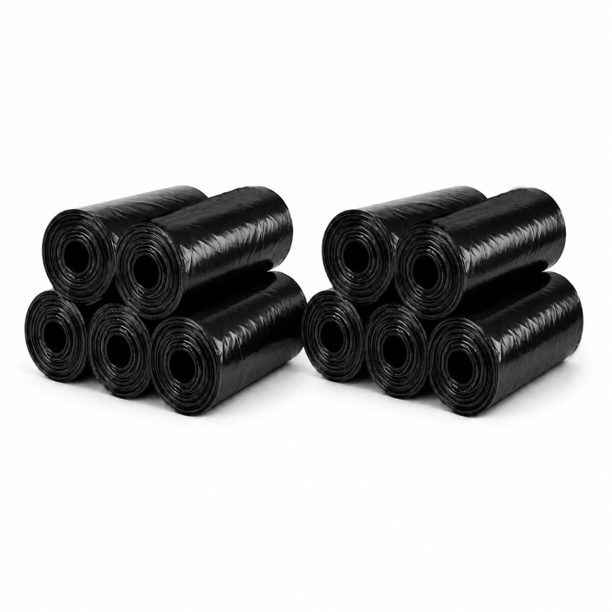 Pack 10 Rollos Bolsas Sanitarias Mascotas 150 Bolsas - Negro 