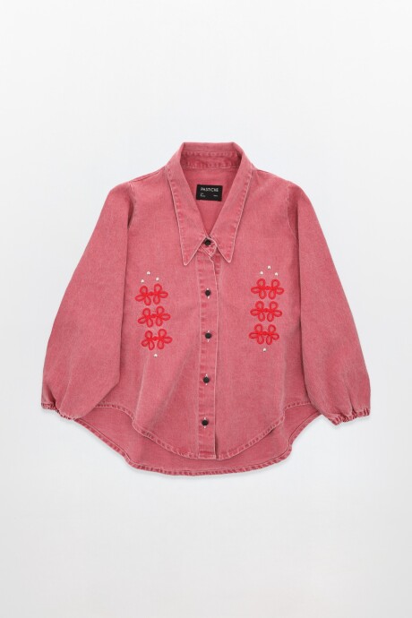 Camisa Cisne Nudo Cherry
