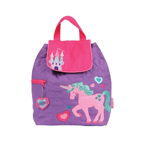 MOCHI.T.SJ Mochila Escolar Infantil De Tela 30x34cm Stephen Joseph - Unicornio Rosa