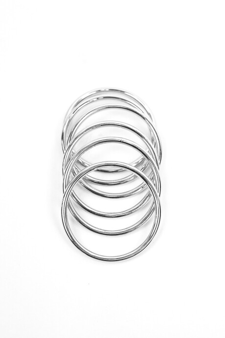 Brazalete Vega, Set 6 Pcs Plateado