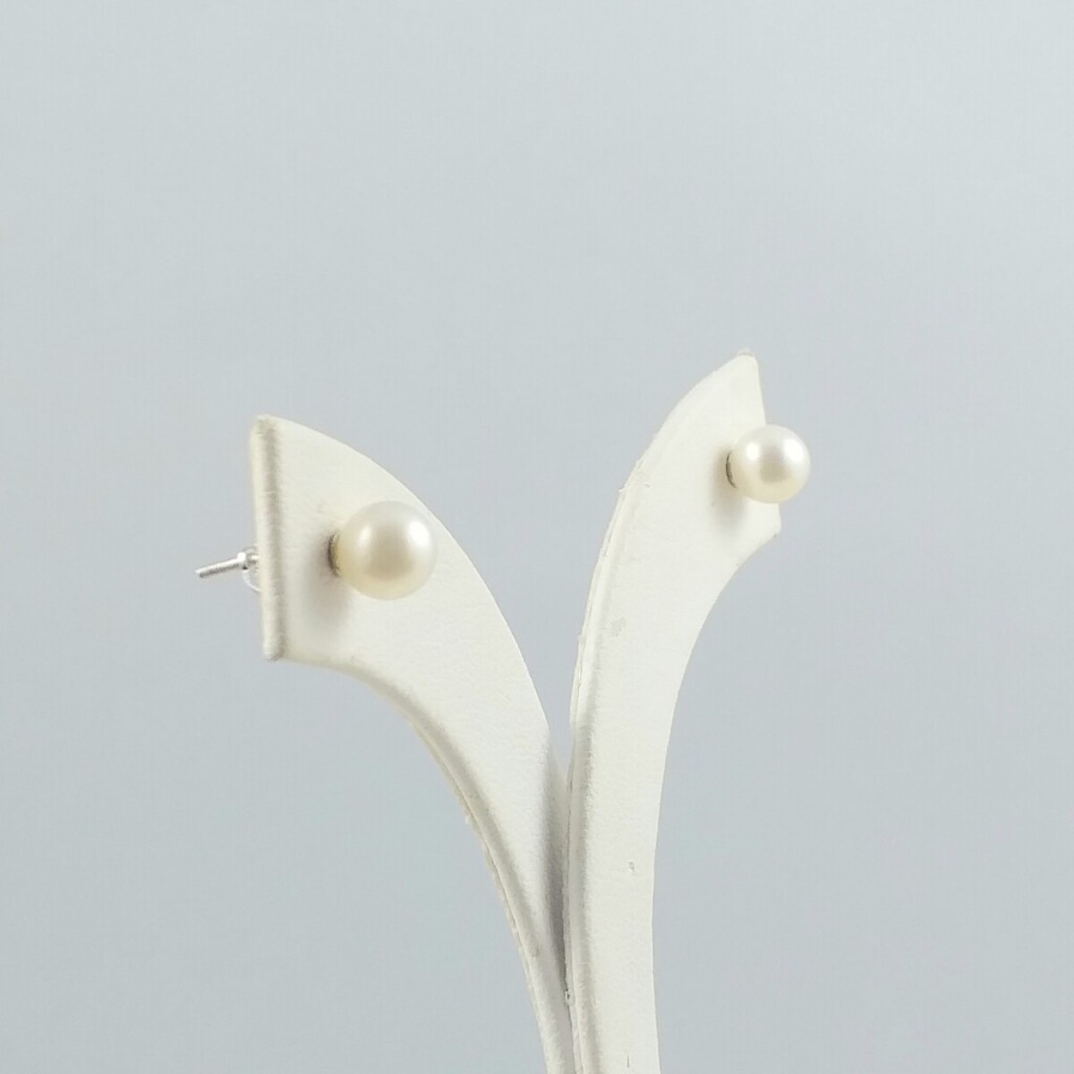 Caravanas de plata 925 con perla de río - Medida 6 mm a 6 1/2 mm 