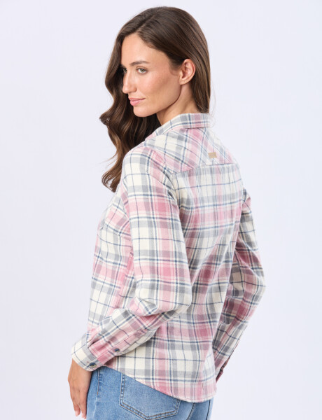 CAMISA VIYELA CUADROS Beige