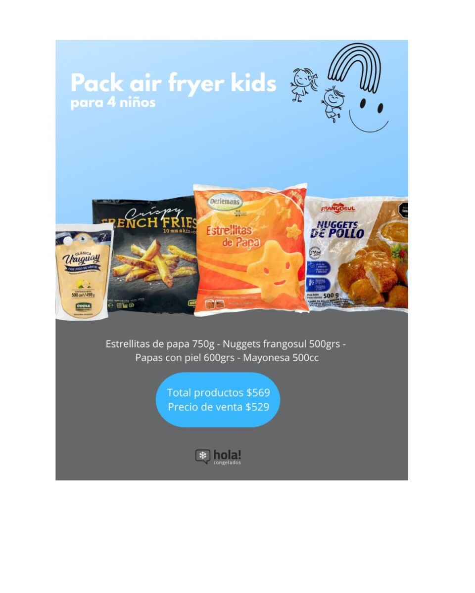 PACK AIR FRYER KIDS PARA 4 NIÑOS 
