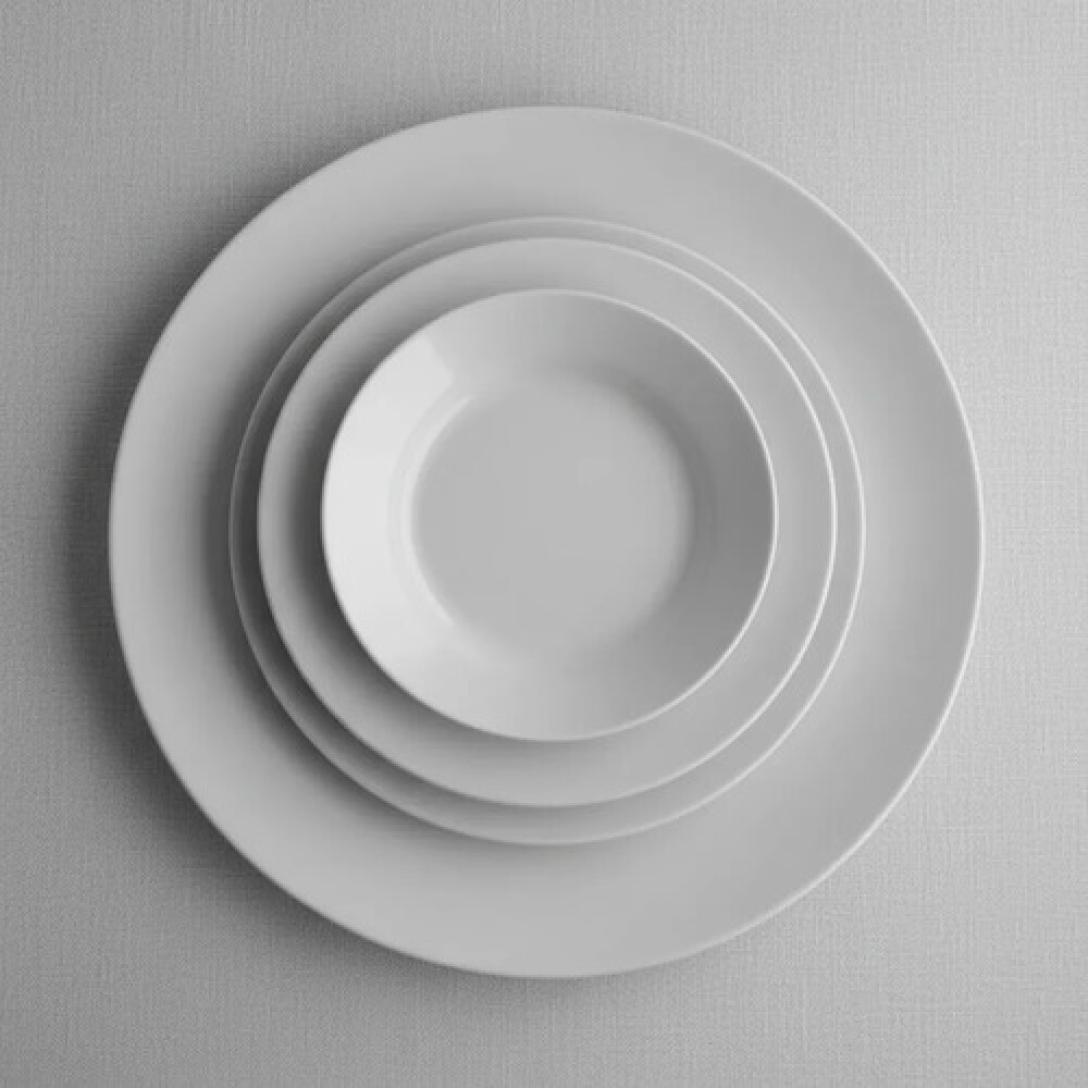 Plato llano blanco 24 cms. HR002-9.5 Plato llano blanco 24 cms. HR002-9.5