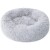 Cucha 80cm Cama Colchon Puff Plush Mascota Antiestress Color Variante Gris Claro